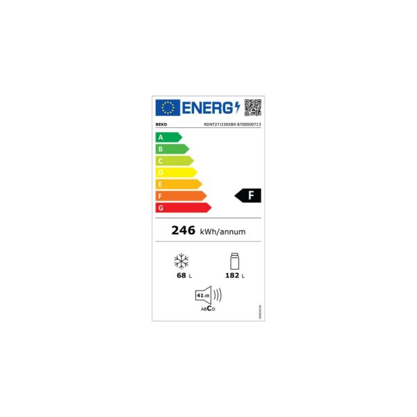 Frigorífico Dos Puertas - Beko RDNT271I30XBN, No-Frost, 1.65 metros, Eficiencia F, Inox – Image 2