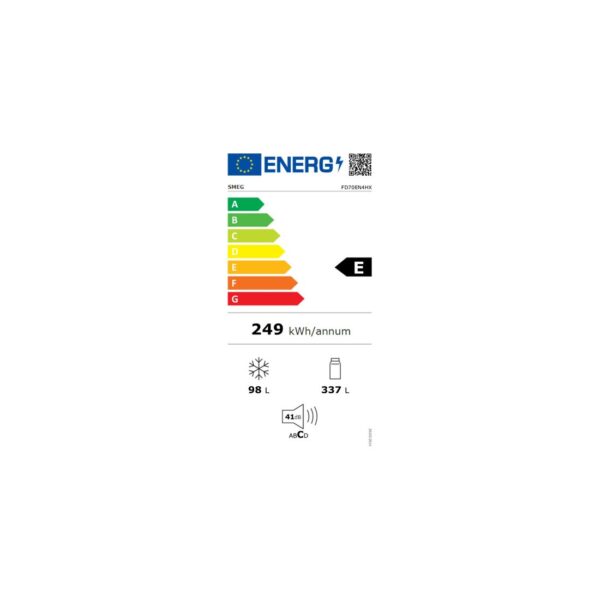 Frigorífico Dos Puertas - Smeg FD70EN4HX, No Frost, altura 183 cm, Inox – Image 2