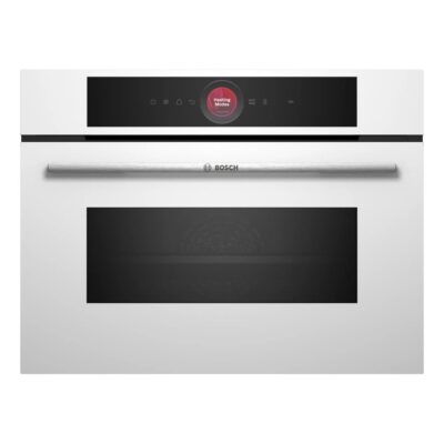 Horno Microondas – BOSCH CMG7241W1, 45 cm, Cristal Blanco, Home Connect