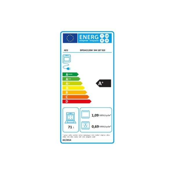 Horno Multifunción - AEG BPE642120M, 60 cm, Sonda Térmica, Pirolisis, Inox – Image 2