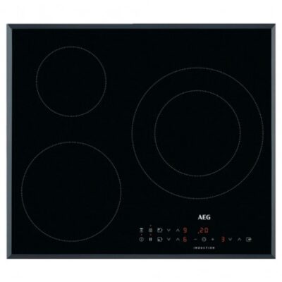 Placa Inducción – AEG ILB63306FB, 3 zonas de cocción, Hob2Hood, Biselada, Negro
