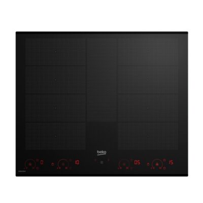 Placa Inducción – Beko HII 68811 NT, 8 zonas de cocción, FullFlexible, Negro
