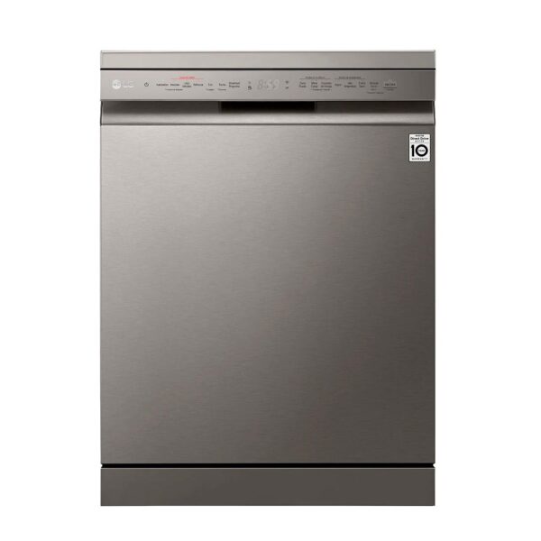Lavavajillas Libre Instalación - LG DF365FPS, 14 servicios, 43 dB, 60 cm, Vapor, 3ªBandeja, Wi-Fi, Inox