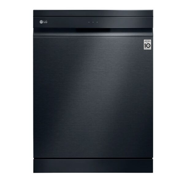 Lavavajillas Libre Instalación - LG DF455HMS , 14 servicios, 41 dB, 60 cm, 3ªBandeja, Vapor, Negro Mate