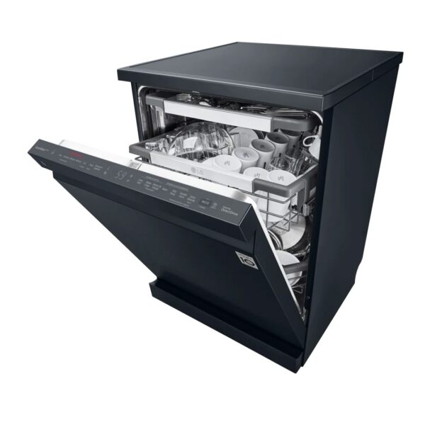 Lavavajillas Libre Instalación - LG DF455HMS , 14 servicios, 41 dB, 60 cm, 3ªBandeja, Vapor, Negro Mate – Image 7