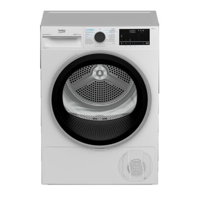 Secadora Condensación – Beko B5T43243, Bomba de Calor, 9 Kg, IronFinish, SteamRefreshment, Blanco
